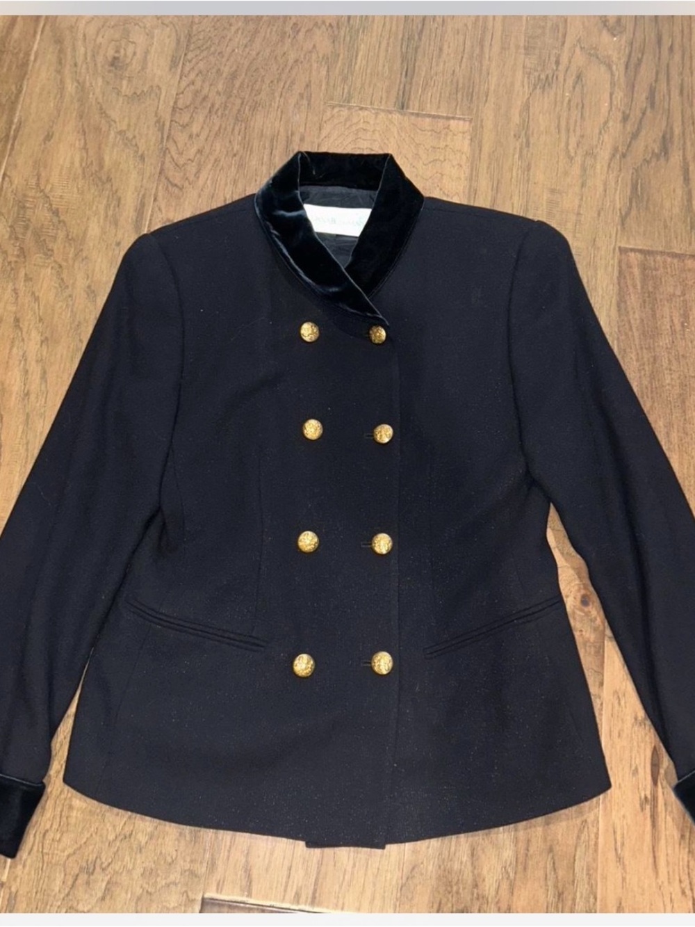 🖤 Vintage Dana Buchman double breasted military blazer